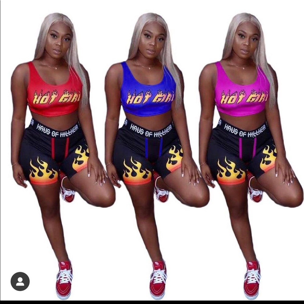 2 pc set ! Cotton hot girl set very stretchy